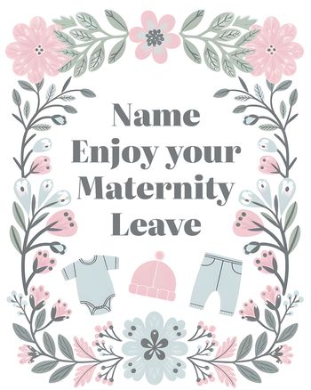 Use Baby clothes and flowers - group maternity ecard