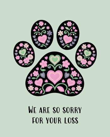 Use Floral Paw - group pet sympathy ecard