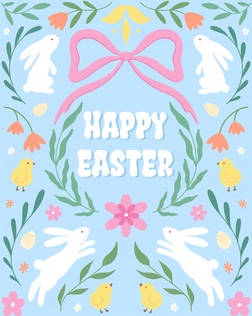 Card design "Sweet easter - group ecard"