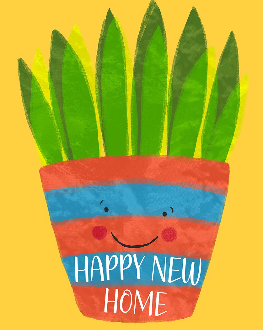Card design "Plant parent - group New Home ecard"