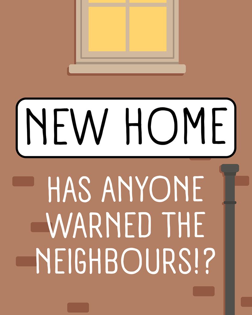 Card design "Everybody needs good neighbours  - group ecard"