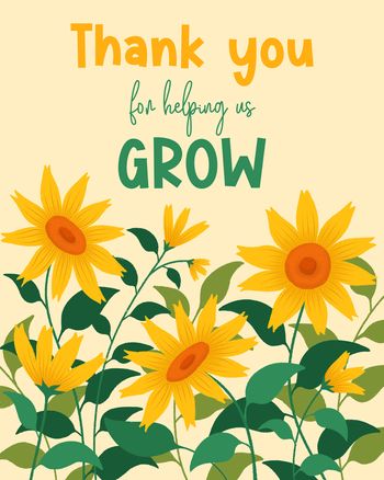 Use Sunflowers for teacher - group ecard