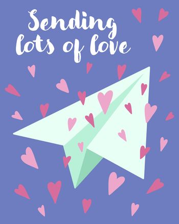 Use Flying hearts - group sympathy ecard