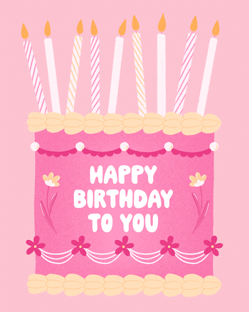 Use Fancy Cake - group Birthday ecard