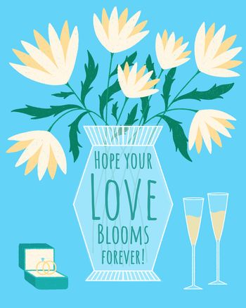 Use Wedding Flowers - group wedding ecard