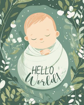 Use Sweet and Swaddled - group baby ecard