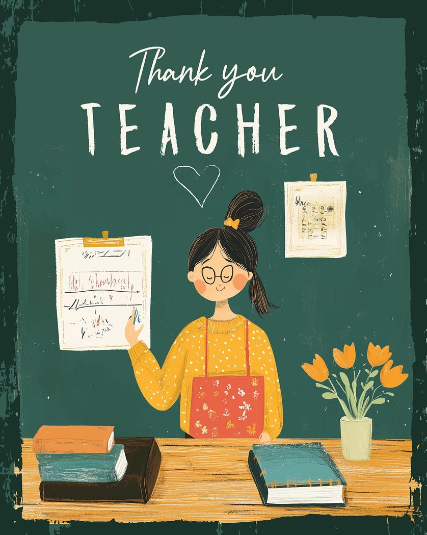 Card design "Happy Classroom - group teacher ecard"