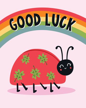 Use Lucky Ladybug - group good luck ecard