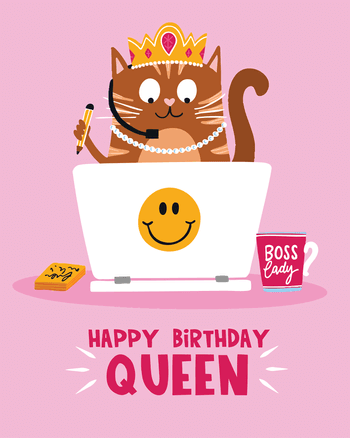 Use Birthday Queen - group ecard