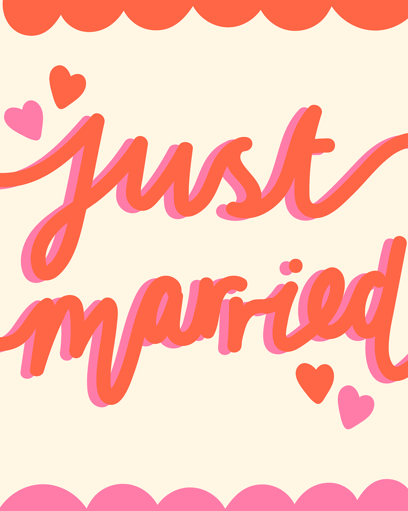 Card design "Cursive congrats - group wedding ecard"