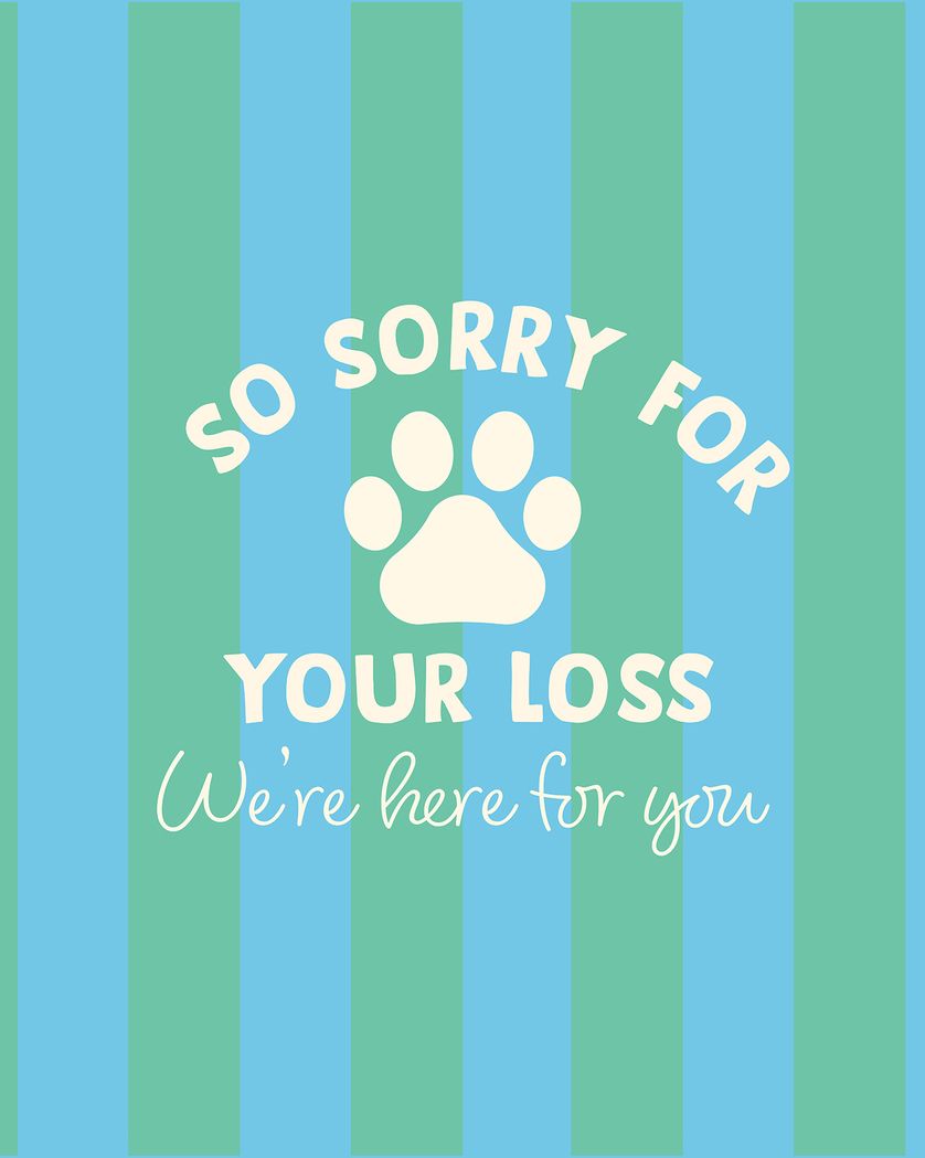 Card design "Pet Sympathy ecard"