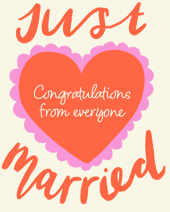 Use Two Hearts - group wedding ecard