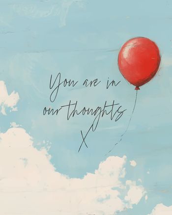 Use Float away - group sympathy ecard