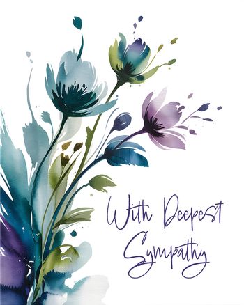 Use Purple Flowers - group sympathy ecard