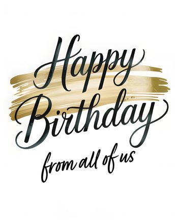 Use A touch of gold - group birthday ecard