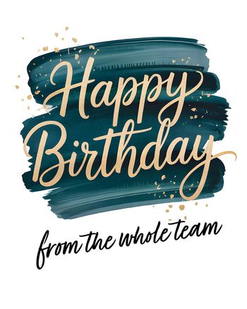 Use Green and gold - group birthday ecard