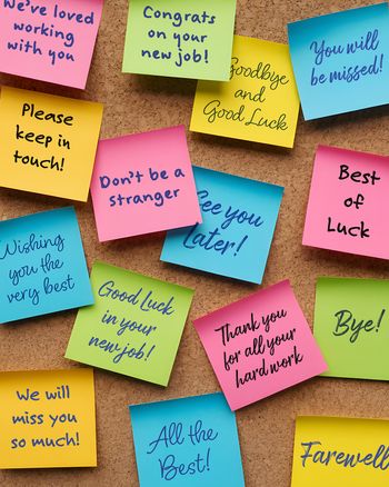 Use Noticeboard of love - group leaving ecard