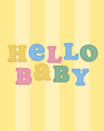 Use Patchwork quilt - group new baby ecard
