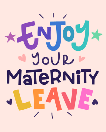 Use Bright words - group maternity leave ecard