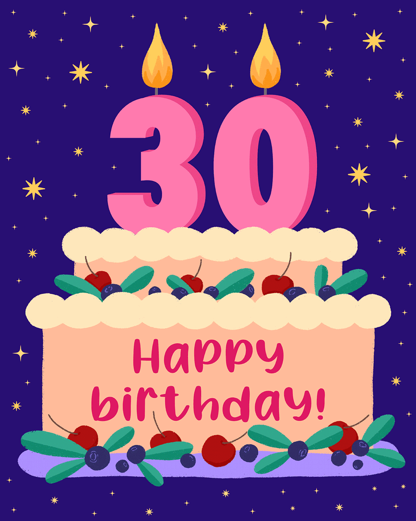 Card design "Birthday Candles - group birthday ecard"
