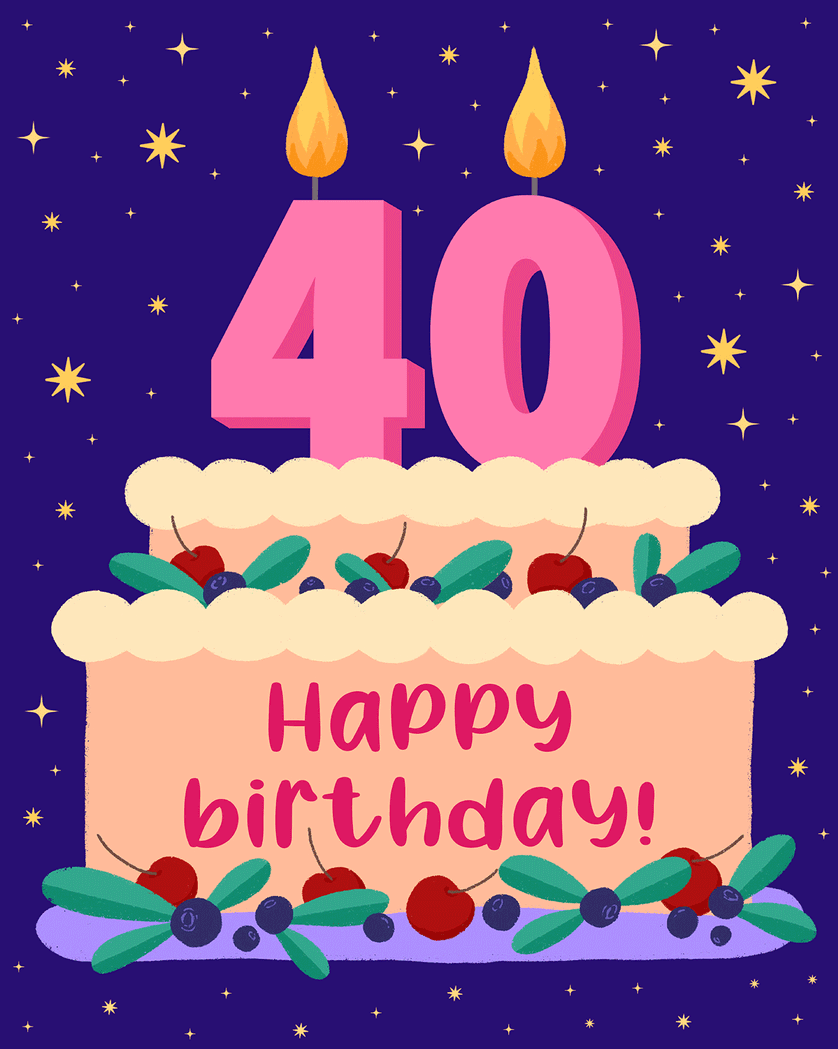 Card design "Birthday Candles - group birthday ecard"