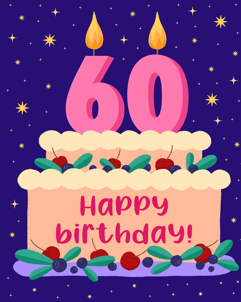 Card design "Birthday Candles - group birthday ecard"
