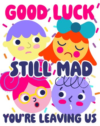 Use We're mad! - group leaving ecard
