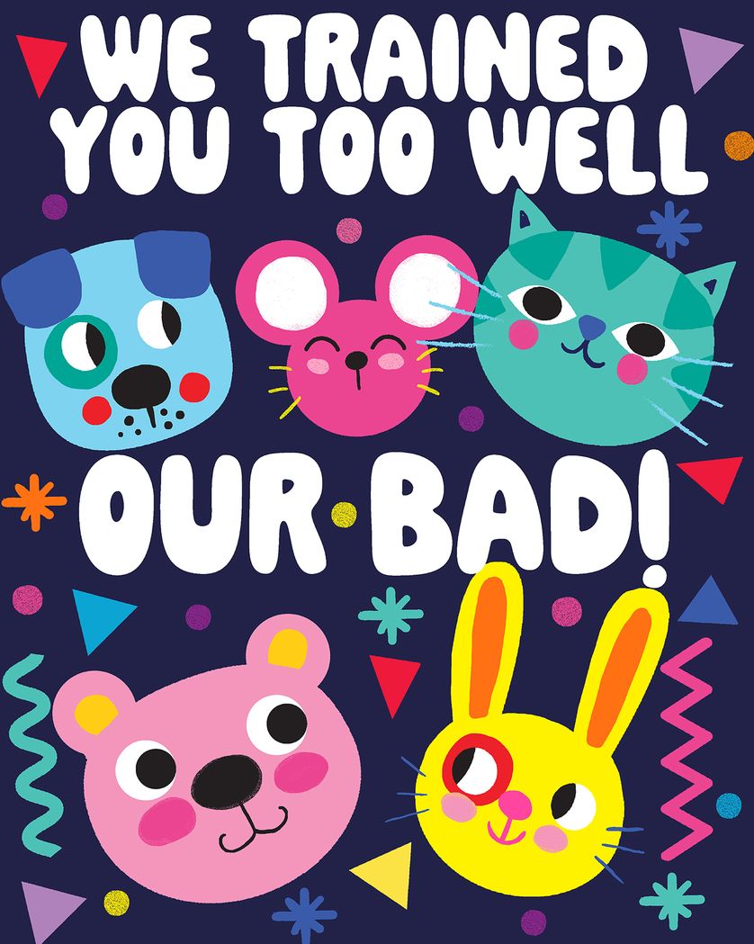 Card design "Gutted group - group leaving ecard"