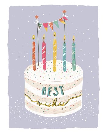 Use Pretty cake - group birthday ecard