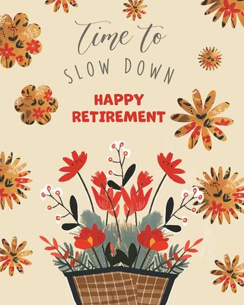 Use Floral retirement - group ecard