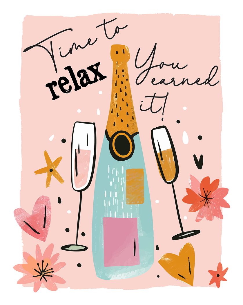 Card design "Modern bubbles - group retirement ecard"