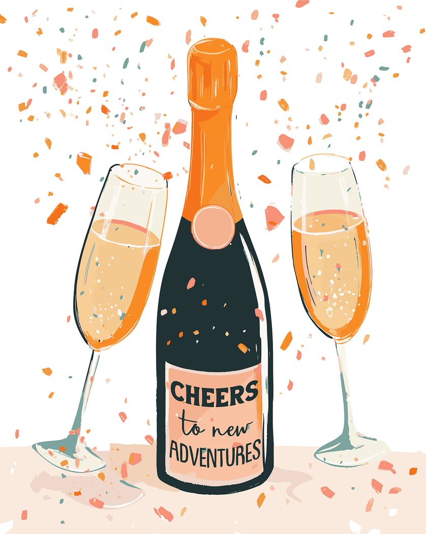 Card design "Cheers! - group leaving and retirement ecard"