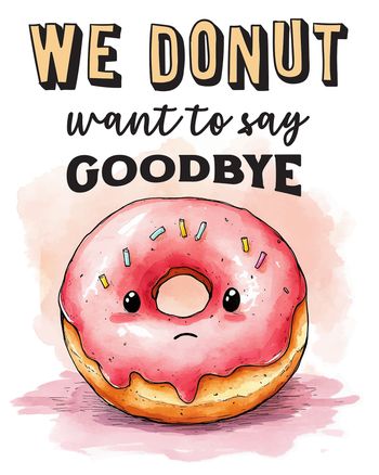 Use Sad donut - group leaving ecard