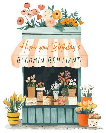 Use Birthday Florist - group ecard