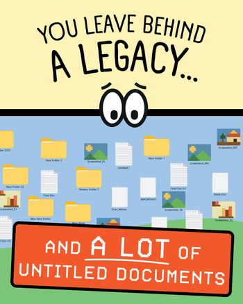 Use messy desktop - group leaving ecard
