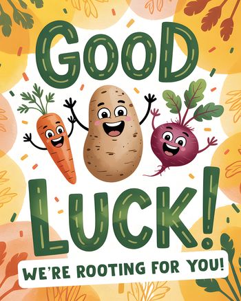 Use Rooting for you - group good luck ecard