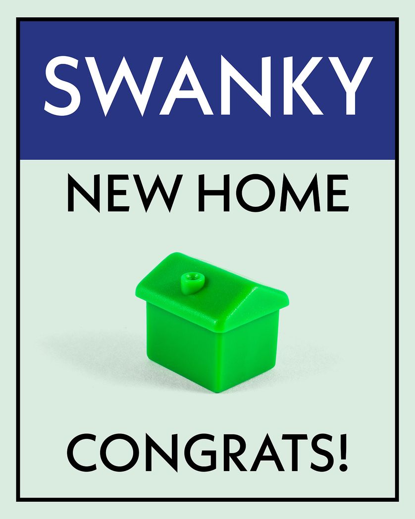 Card design "Swanky street  - group new home ecard"