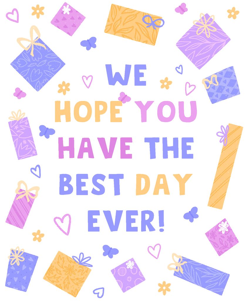 Card design "Birthday bits - group Birthday ecard"