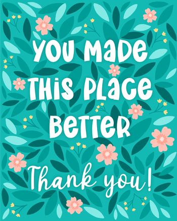 Use Floral Farewell - group leaving ecard