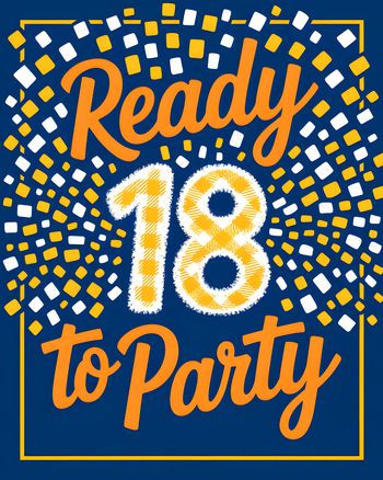 Use party like you're 18 - group birthday ecard