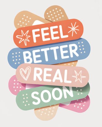 Use Band aid - group get well ecard