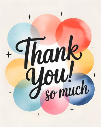 Use Mid Century vibes - group thank you ecard