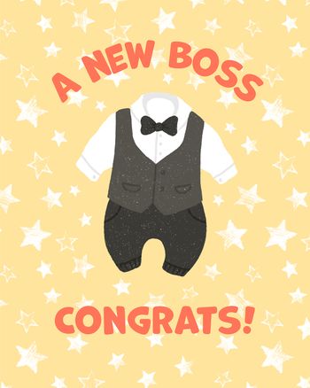 Use Tuxedo babygro - group new baby ecard