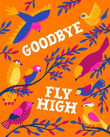 Use Flying the nest - group leaving ecard