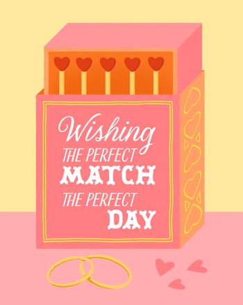 Use Perfect match - group wedding ecard