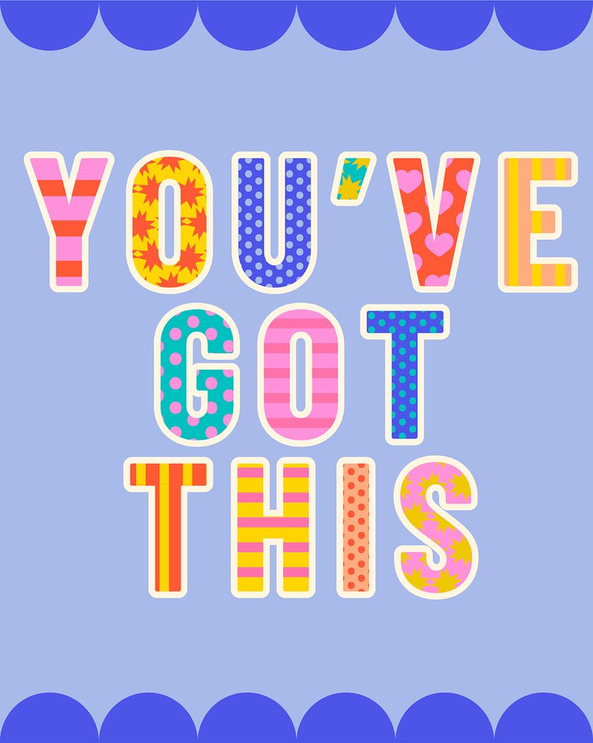 Card design "Pretty words - group good luck ecard"