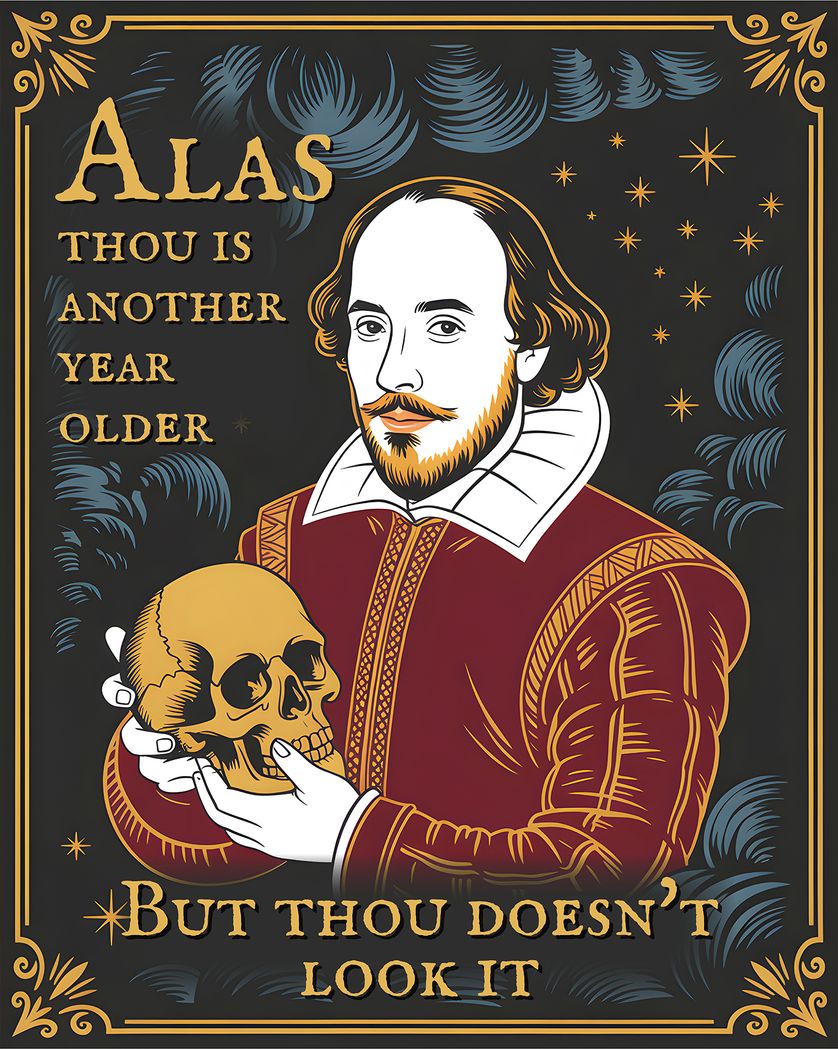 Card design "Happy Bard-day - group birthday ecard"