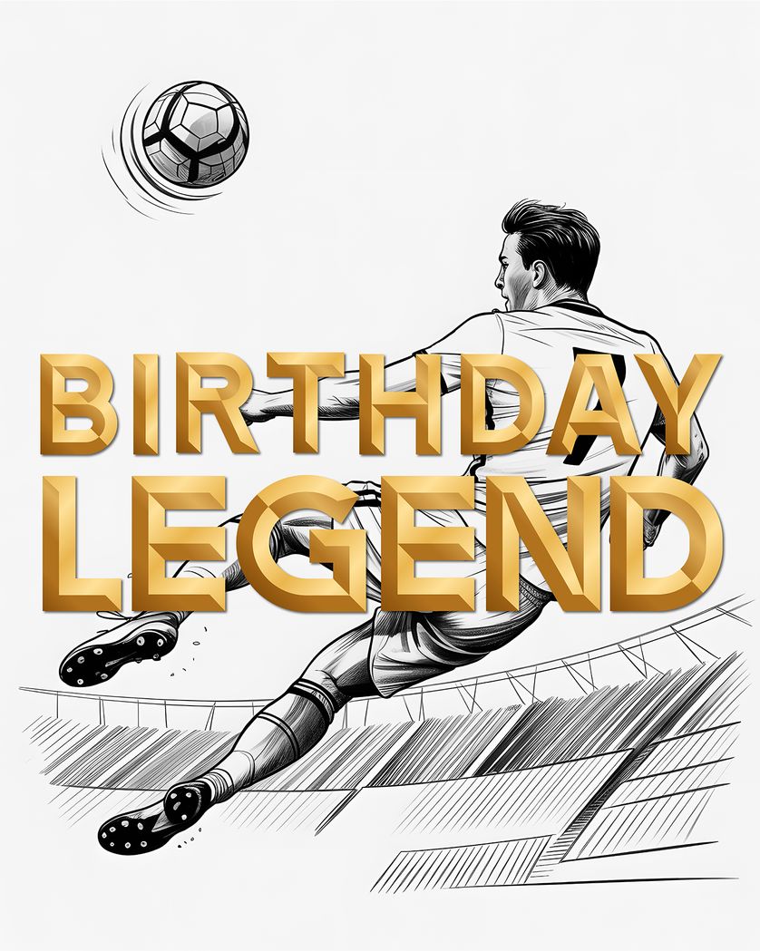 Card design "Back of the net - group birthday ecard"
