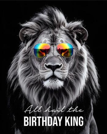 Use King of the Jungle - group birthday ecard