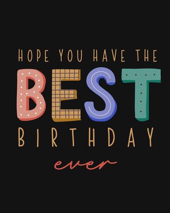 Use Black and bright - group birthday ecard